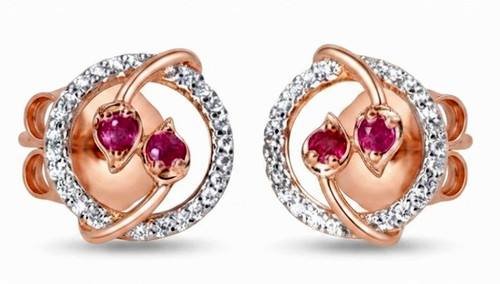 Boucles oreilles rubis - boucles, d’oreilles