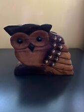SCULPTURE / PORTE LIVRE EN BOIS CHOUETTE / HIBOU