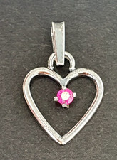 Pendentif argent coeur avec