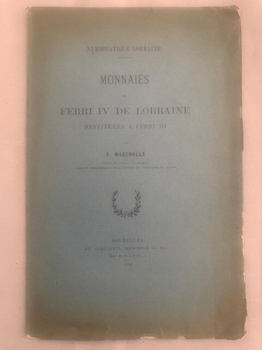 Mazerolle monnaies de - f.,