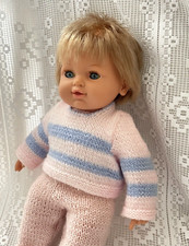 Poupon Jesmar made in Spain 32,5cm yeux dormeur + tenue tricoté main !