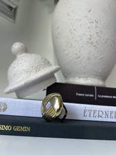 Broche vintage bicolore doré