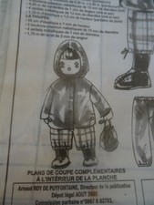 T10 PATRON POUPEE  MODES ET TRAVAUX"CIRE PANTALON SAC & PANTACOURT SEPTEM 2005