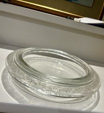 RENE LALIQUE Signé PLAT COUPE CENTRE DE TABLE ART DECO 35cm Diamètre H7cm