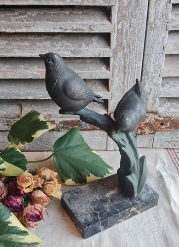 Ancienne statue regule oiseaux - statue,