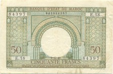 Billet Maroc Morocco - 50