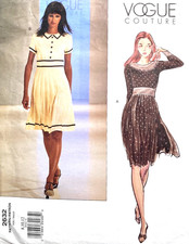 2632 PATRON  2 CREATIONS "VOGUE  COUTURE ROBE FLUIDE  36 AU 40