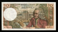 Billet FRANCE - 10 Francs Voltaire 1973 F.62.63 Pick 147b SUP / XF