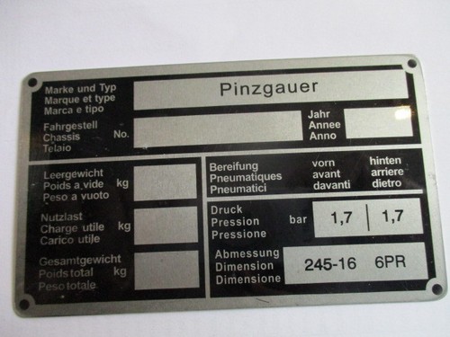 Plaque signalétique puch - plaque,