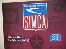 FASCICULE BOOKLET  33 SIMCA GORDINI LE MANS 1939