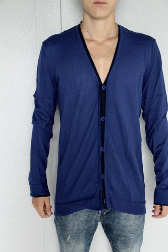 Gilet bleu angora mérinos - gilet,