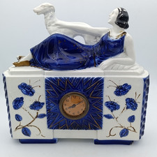 Pendule faïence art déco «