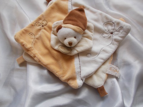Doudou ours beige écru - doudou,