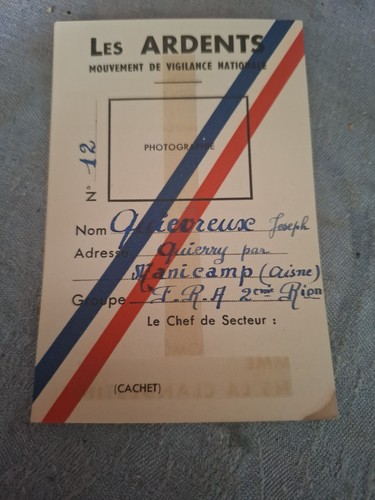 Rare carte identite ffi reseau - rare,