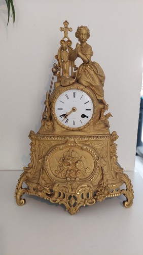 Pendule bronze doré - pendule,