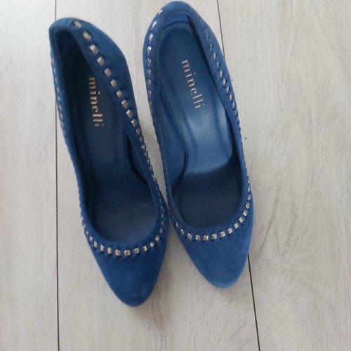 Escarpin bleu minelli - bleu,