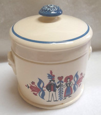 GRAND POT A FOIE GRAS EN FAIENCE  DE SARREGUEMINES DECOR RIBEAUVILLE