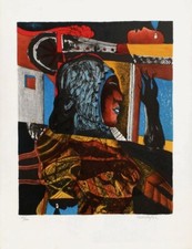 Javier AREVALO Femme 1975 lithographie signée