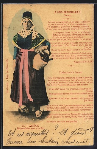 Cpa ariège bethmalaise avec - ariège,,