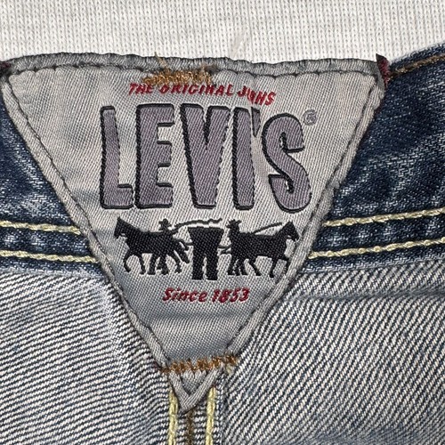 Levi denim jeans blue zipper - denim,