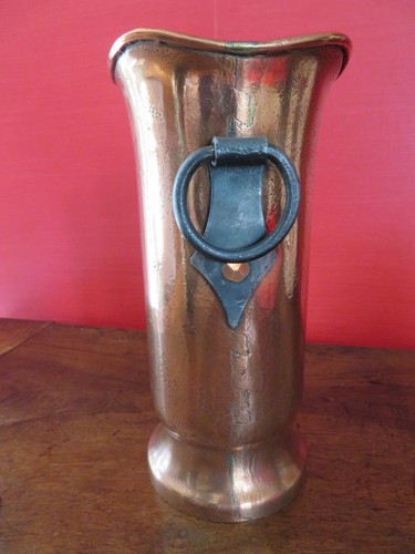 Vase artisanal cuivre rouge - vase,