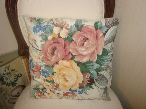 Coussin roses anciennes - coussin,,
