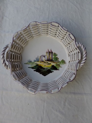 Corbeille tressée faience - , de