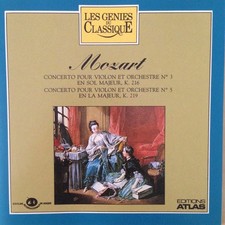 Wolfgang Amadeus Mozart Concertos N° 3 Et N° 5 Pour Violon Et Orchestre - CD