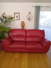 2 canapés cuir 3 places avec