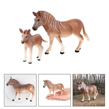  Figurine de zèbre de Simulation réaliste, 2 pièces, modèle Animal en plastique,