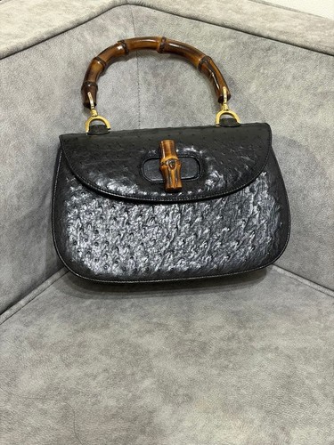 Sac main gucci bambou cuir - sac,