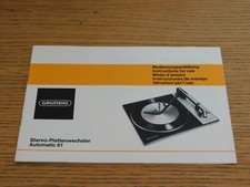 vintage GRUNDIG tourne disque AUTOMATIC 51 mode d'emploi NOTICE germany FURTH