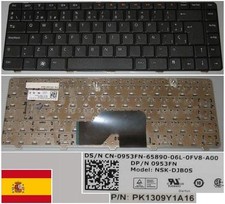 Clavier Qwerty Espagnol Dell 1370 Series NSK-DJB0S 0953FN 953FN O953FN Noir