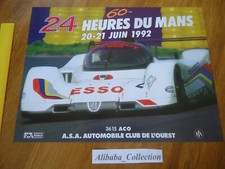 POSTER ORIGINAL ** 24 HEURES DU MANS 1992 ** AFFICHE ACO LE 24H PEUGEOT