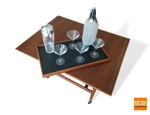 Expanding teak serving bar - teak,