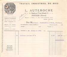 1922 TRAVAIL INDUSTRIEL DU BOIS L AUTEROCHE A POITIERS - M. TRANCHANT ET SOTR
