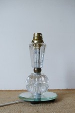 PETITE LAMPE À POSER EN VERRE TRANSPARENT ANNÉES 50 VINTAGE DESIGN 1950 