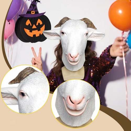 Masque chèvre latex - de, en