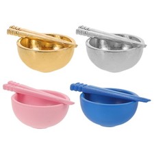  4 Set Mini Vaisselle Pour Maison De Poupée Miniature Accessoires Cuisine