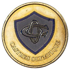 France jeton Rugby Castres Olympique Tarn Top 14 cupro-alu-nickel colorisé