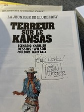 DÉDICACE WILSON - Jeunesse de Blueberry « Terreur sur le Kansas » EO