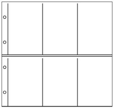 Lindner 3061 Feuilles cartes postales XL-transparente