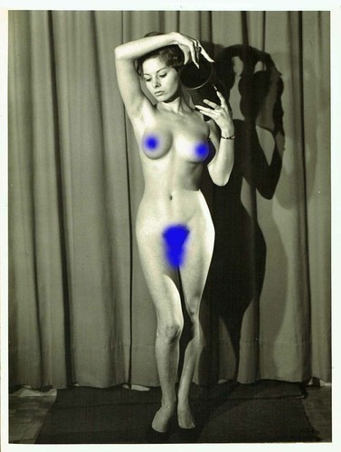 Photo feminin vers 1950 - nu,