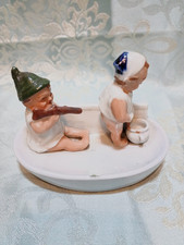 Pyrogène, porte allumettes, faïence, enfants, scène humoristique