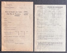 2 Fiches demande de chaussure guerre 39 40