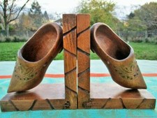 Porte-livres anciens serre-livres sabots sabots bois France Antique book holders