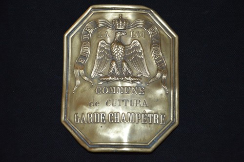 Plaque baudrier garde - plaque,