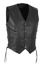 Veste En Cuir Pour Motard Biker Chopper Rocker Club Gr XS - 4XL Cuir