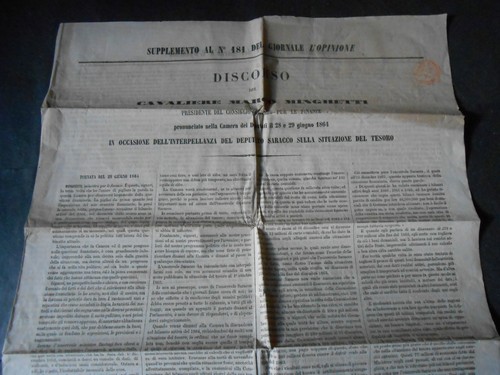 1864 supplemento giornale - supplemento,