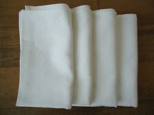 TORCHONS SERVIETTES NAPPES CHEMINS DE TABLE COTON DAMASSE BLANC
